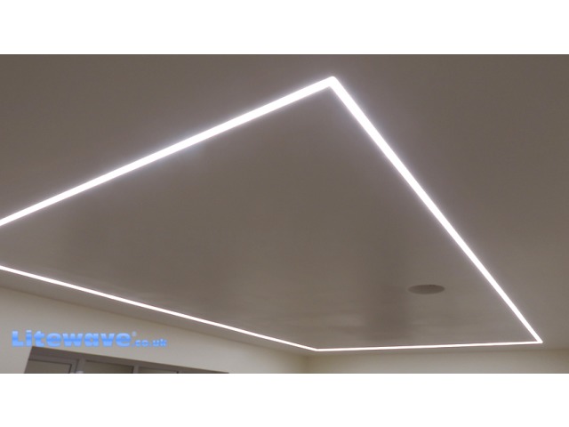 Dotless LED Strip set into Ceiling